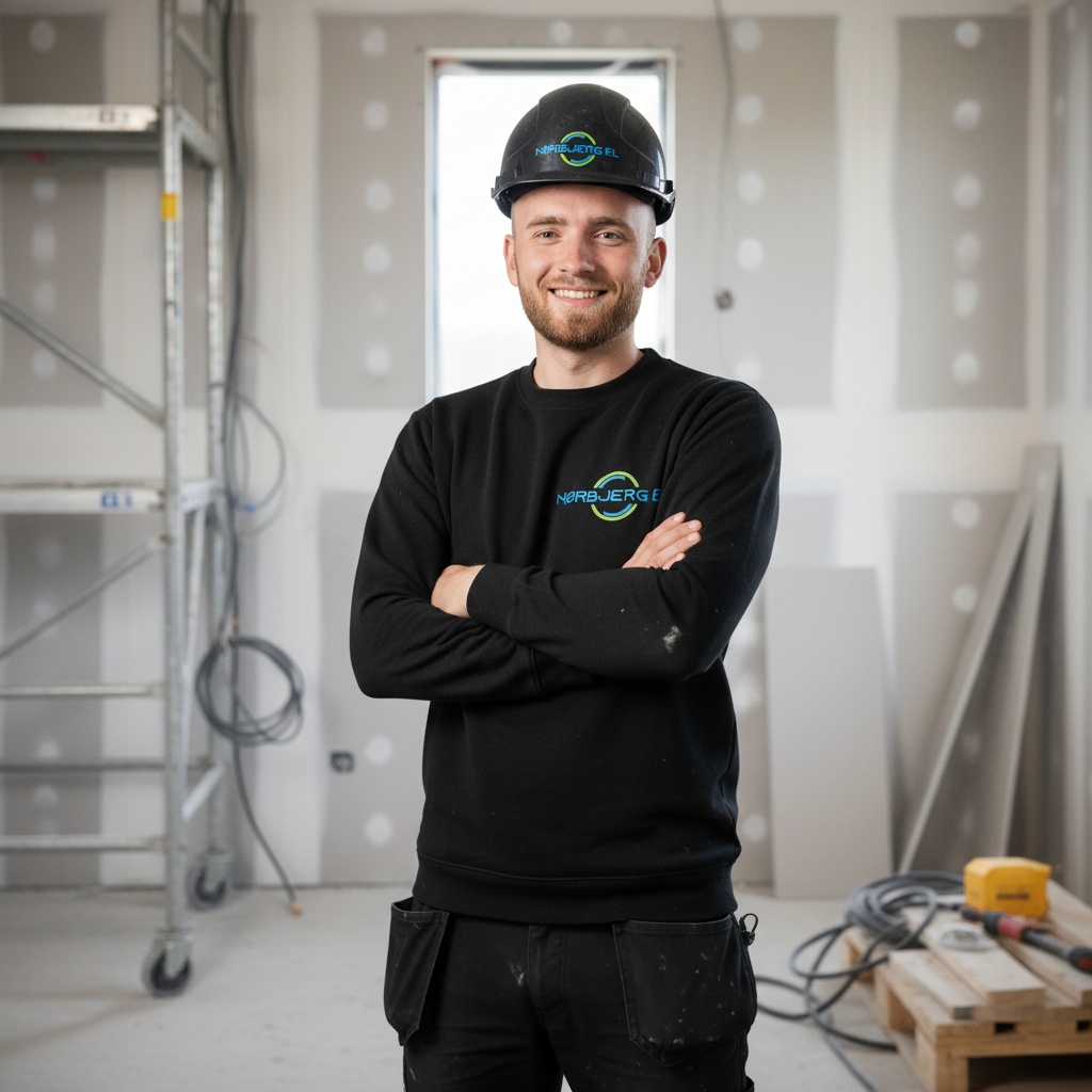 Byggestrøm team på byggeplads