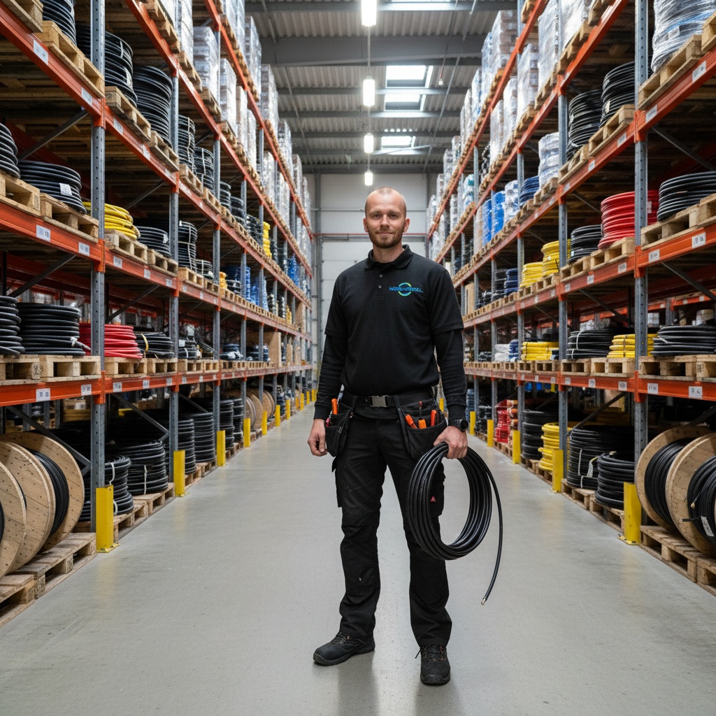 Byggestrøm lager med professionelt udstyr